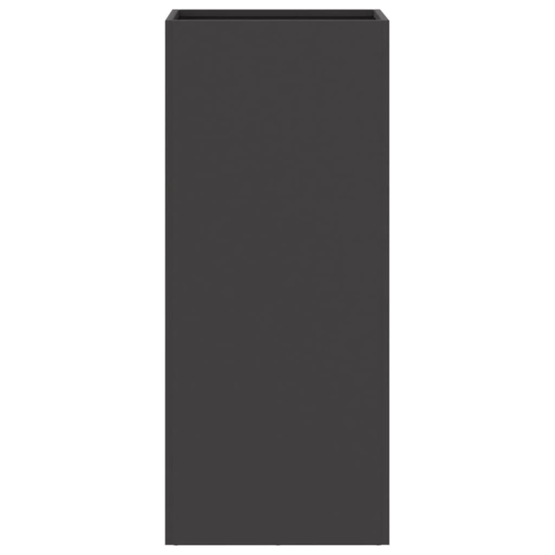 vidaXL puķu kaste, melna, 32x29x75 cm, tērauds