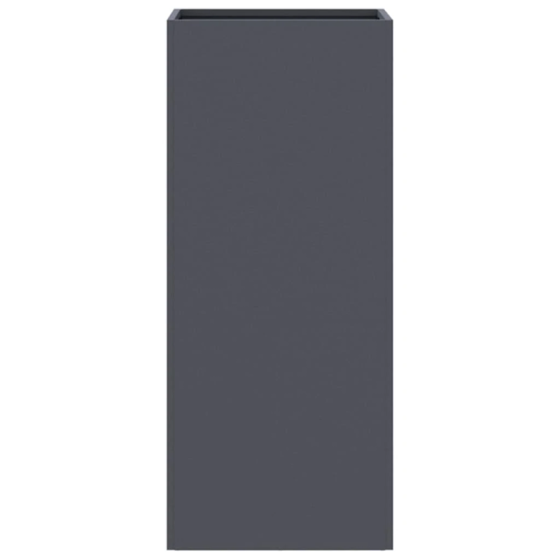 vidaXL puķu kaste, pelēka, 32x29x75 cm, tērauds