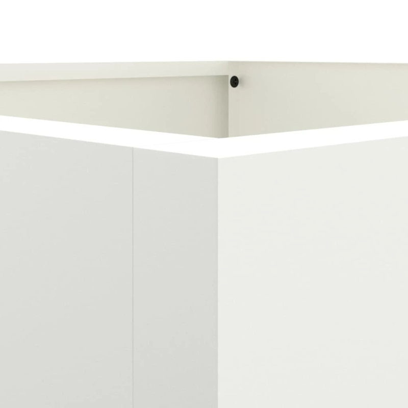 vidaXL puķu kaste, balta, 42x38x75 cm, tērauds