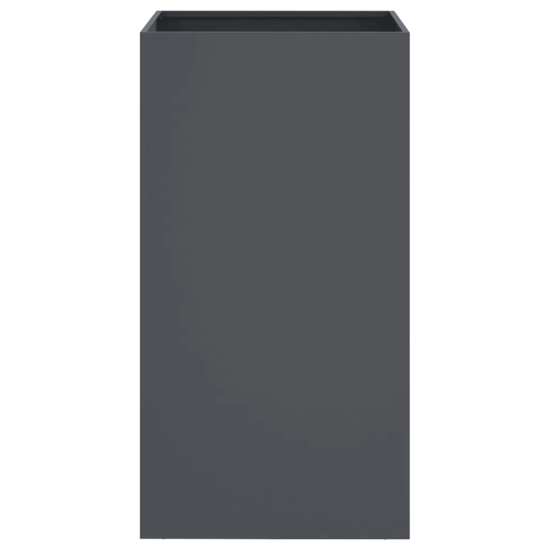 vidaXL puķu kaste, pelēka, 42x38x75 cm, tērauds