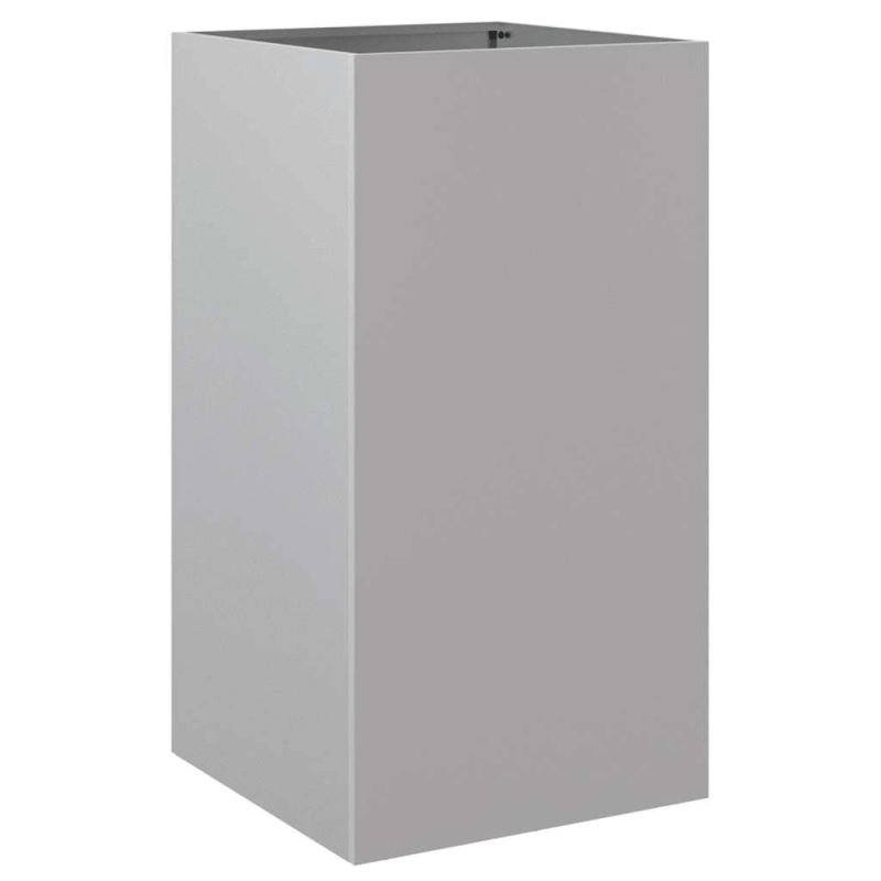 vidaXL puķu kaste, sudrabaina, 42x38x75 cm, cinkots tērauds