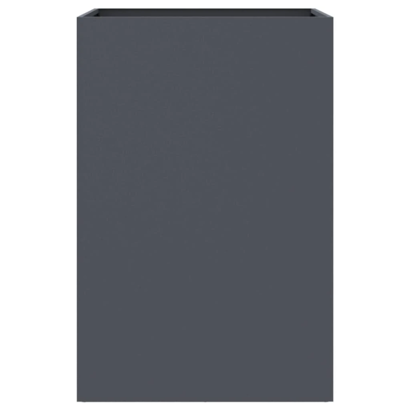 vidaXL puķu kaste, pelēka, 52x48x75 cm, tērauds