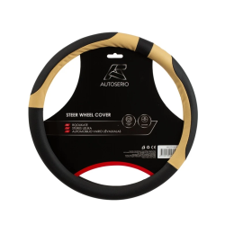 Stūres apvalks hb-27519-1-5 melns-balts