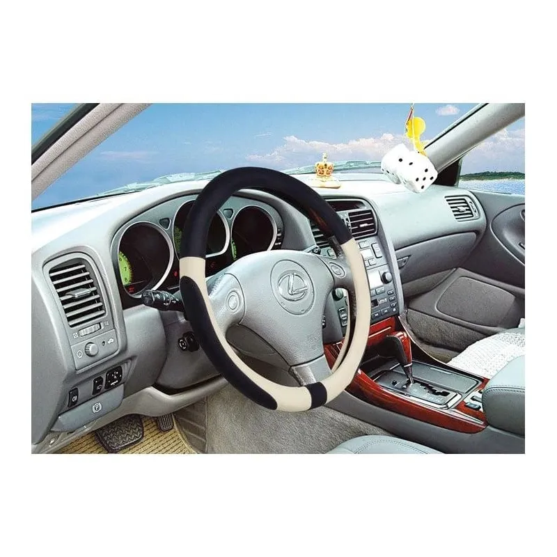 Stūres pārvalki Autoserio, balta krās.-melna krās.