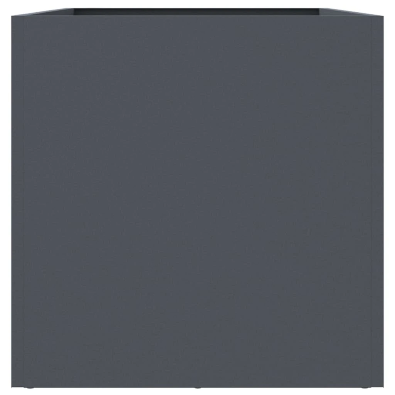 vidaXL puķu kaste, pelēka, 62x30x29 cm, tērauds