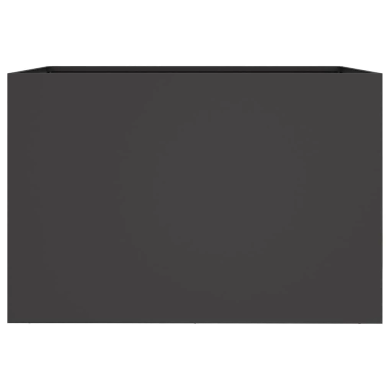 vidaXL puķu kaste, melna, 62x40x39 cm, tērauds