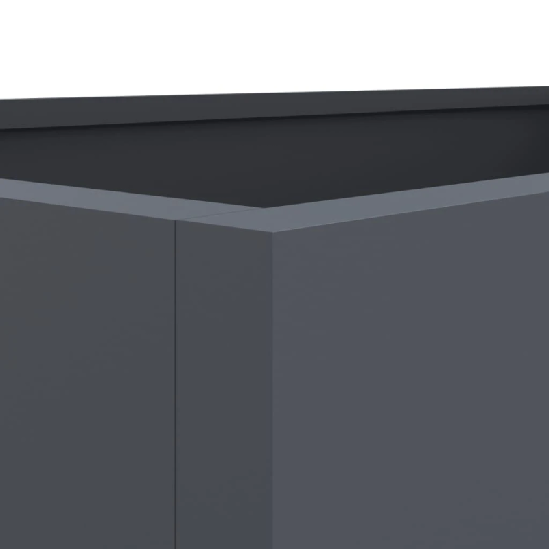 vidaXL puķu kaste, pelēka, 62x40x39 cm, tērauds