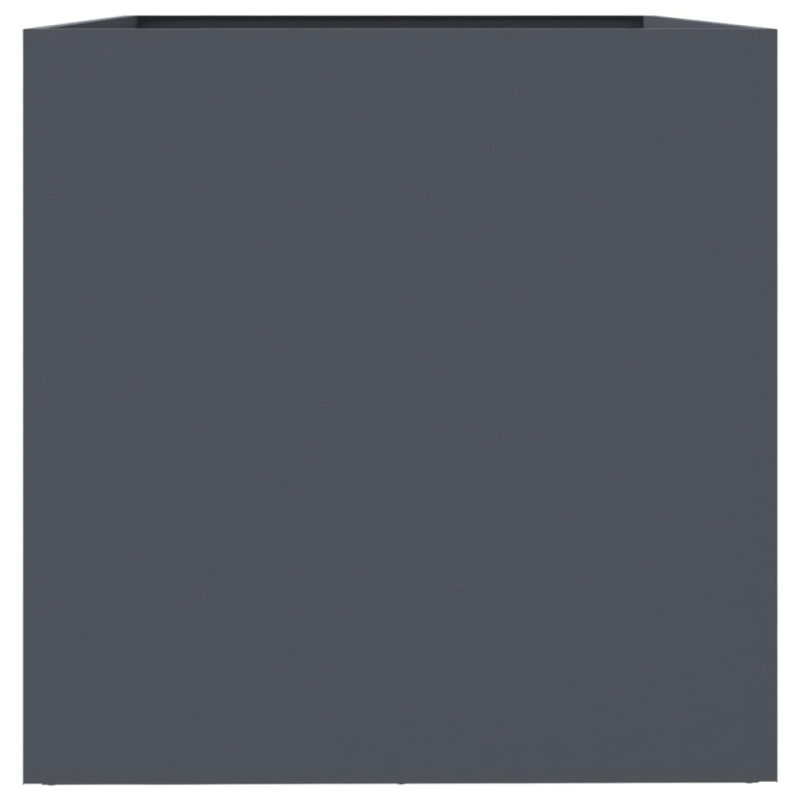 vidaXL puķu kaste, pelēka, 62x40x39 cm, tērauds