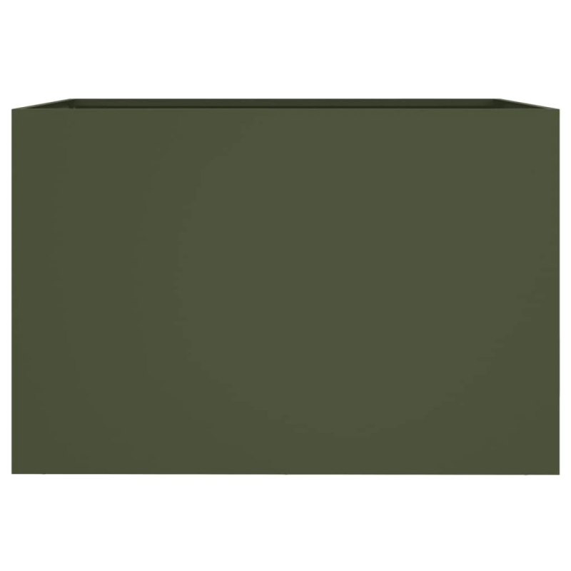 vidaXL puķu kaste, olīvzaļa, 62x40x39 cm, tērauds