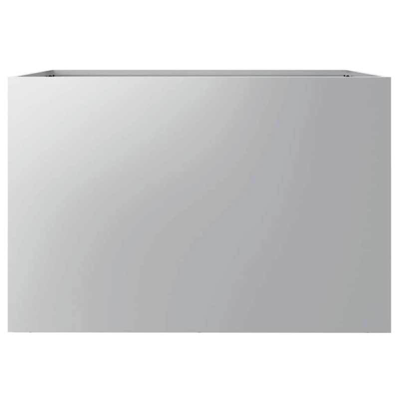 vidaXL puķu kaste, sudrabaina, 62x40x39 cm, cinkots tērauds