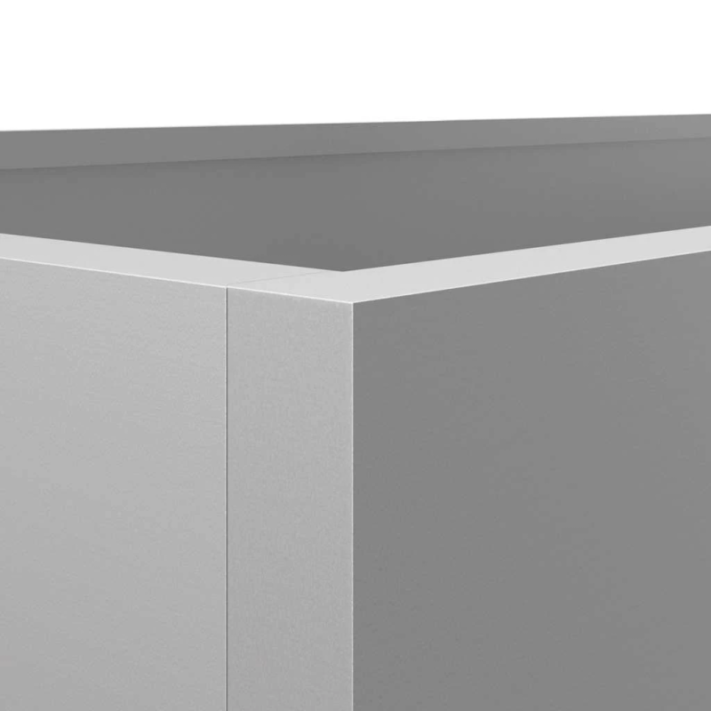 vidaXL puķu kaste, sudrabaina, 62x40x39 cm, cinkots tērauds