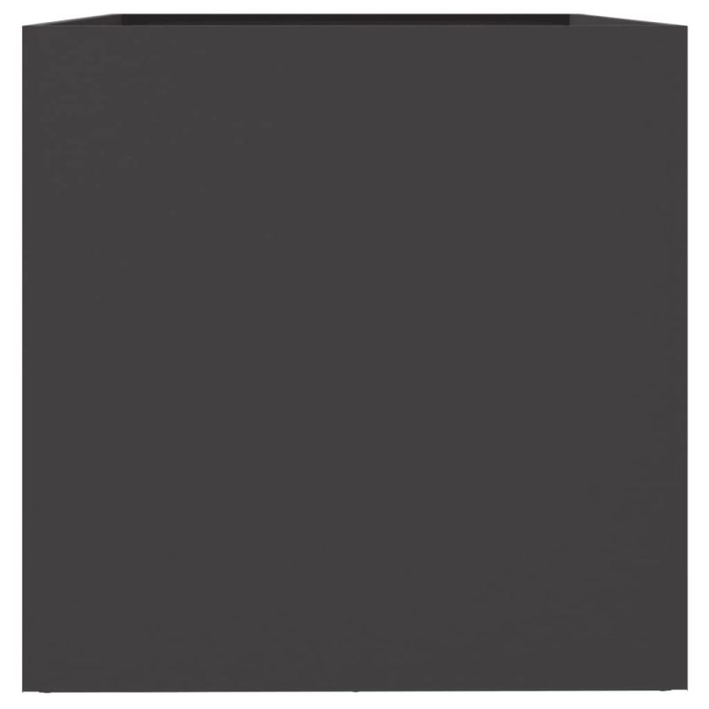 vidaXL puķu kaste, melna, 62x47x46 cm, tērauds