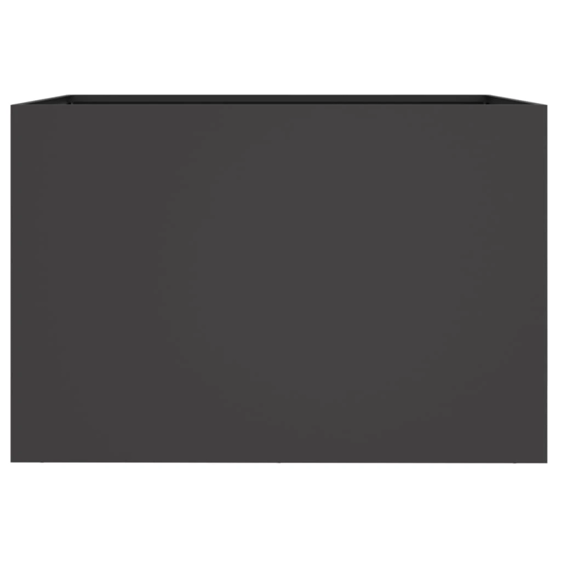 vidaXL puķu kaste, melna, 62x47x46 cm, tērauds