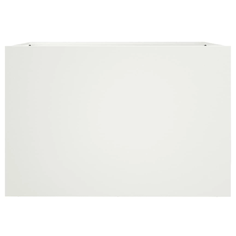 vidaXL puķu kaste, balta, 62x47x46 cm, tērauds