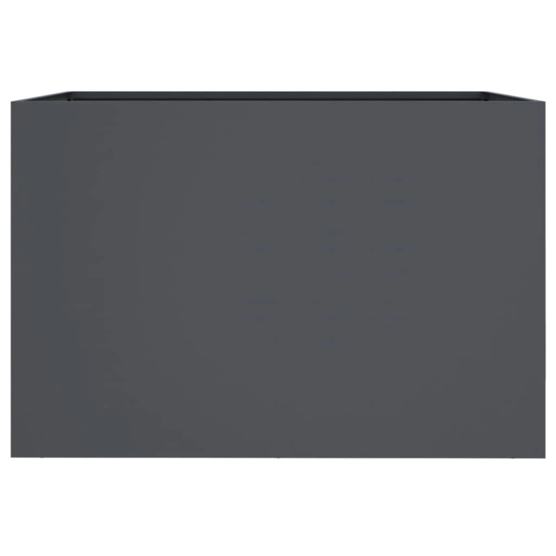 vidaXL puķu kaste, pelēka, 62x47x46 cm, tērauds