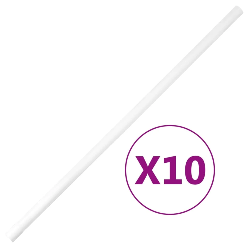 vidaXL kabeļu kanāli ar klipšiem, DIA20 mm, 10 m, PVC