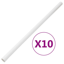 vidaXL kabeļu kanāli ar klipšiem, DIA30 mm, 10 m, PVC
