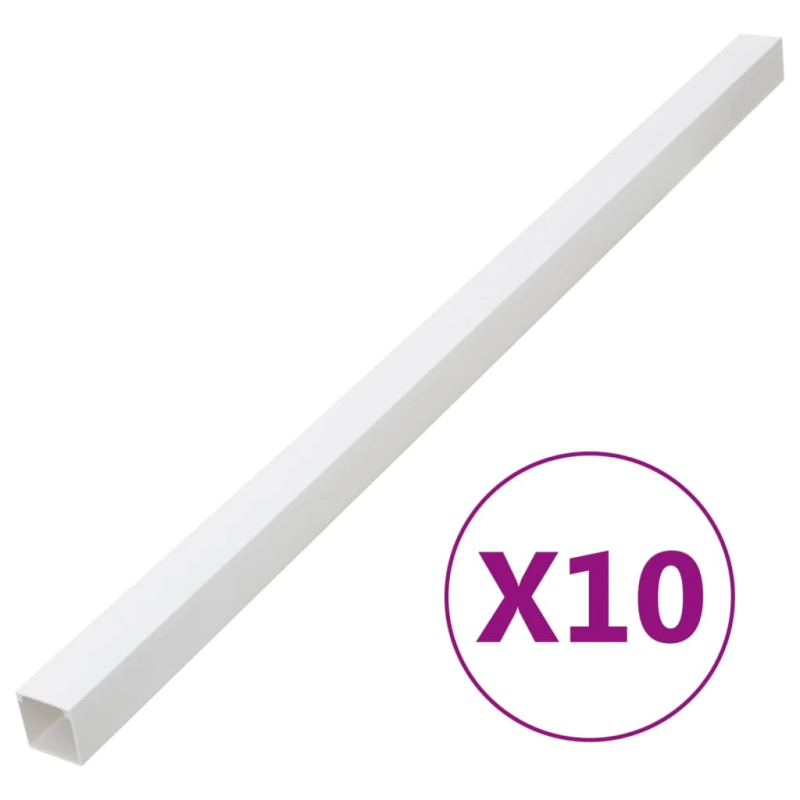 vidaXL kabeļu kanāli, 50x25 mm, 10 m, PVC
