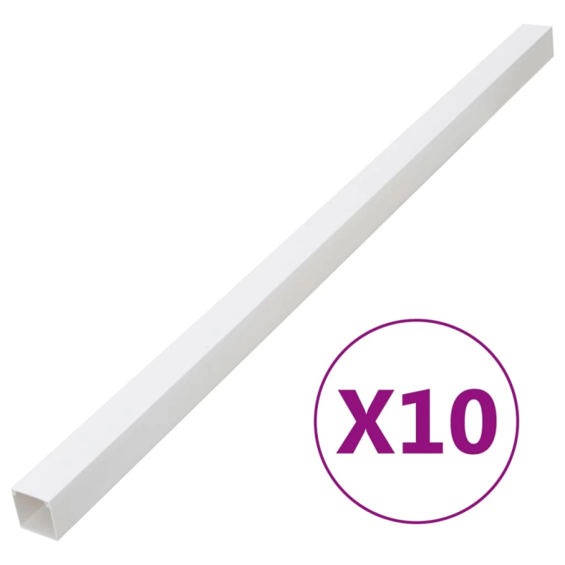 vidaXL kabeļu kanāli, 100x60 mm, 10 m, PVC