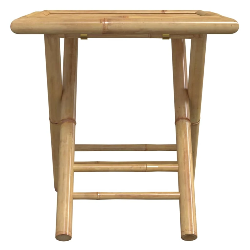 vidaXL 3-daļīgs bistro mēbeļu komplekts ar matračiem, bambuss