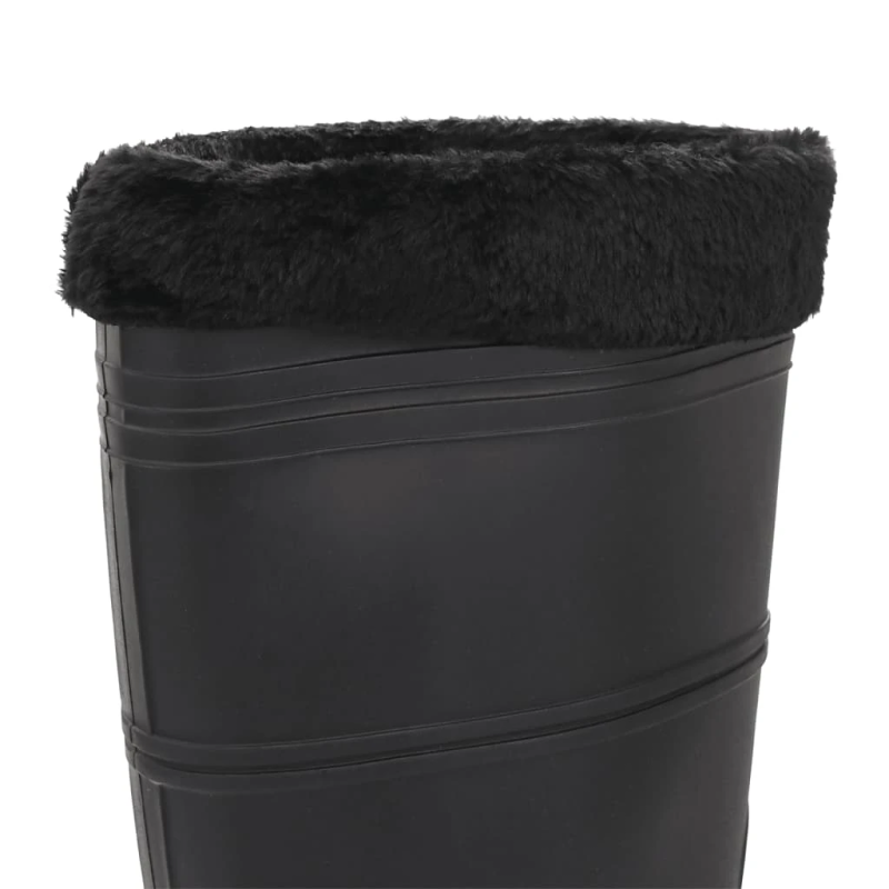 vidaXL gumijas zābaki ar izņemamu zeķi, melni, 46. izmērs, PVC