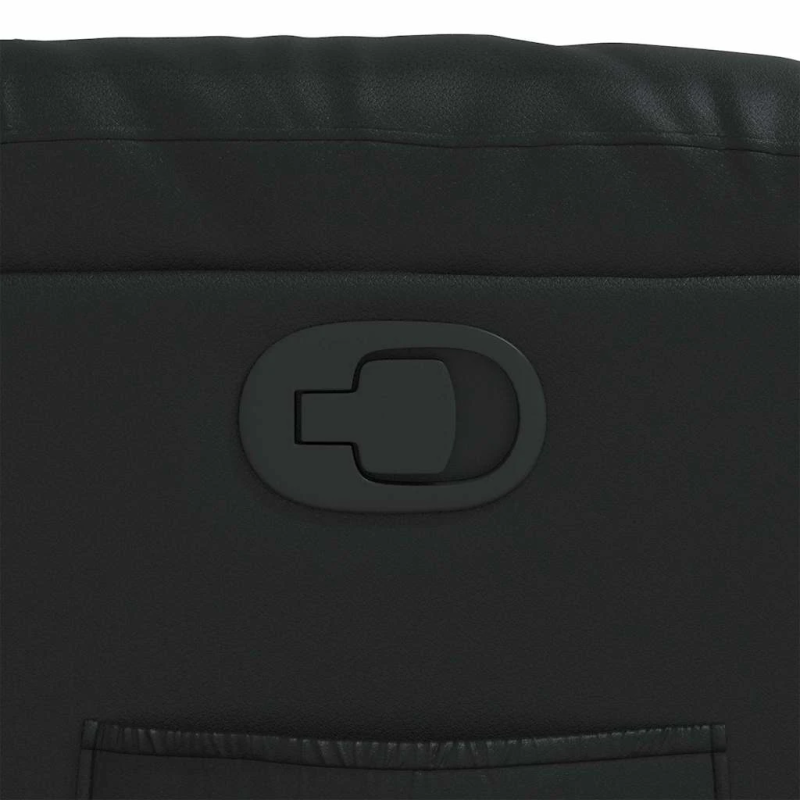 vidaXL atpūtas krēsls, atgāžams, melna mākslīgā āda