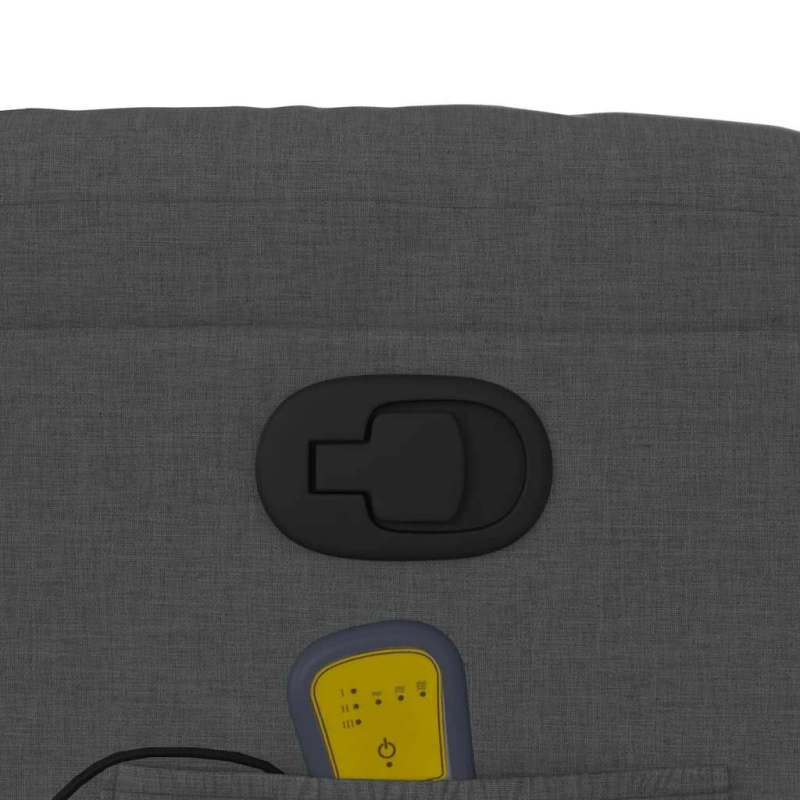 vidaXL masāžas krēsls, atgāžams, tumši pelēks audums