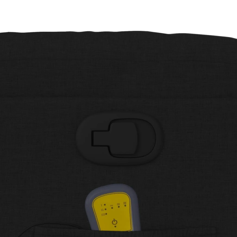 vidaXL masāžas krēsls, atgāžams, melns audums