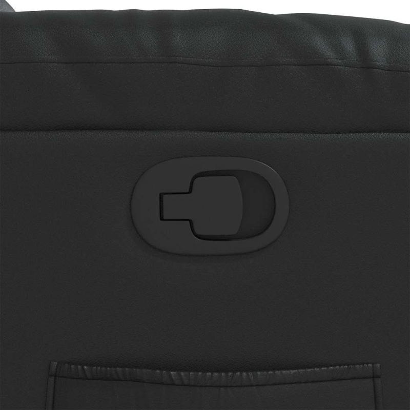 vidaXL atpūtas krēsls, atgāžams, melna mākslīgā āda