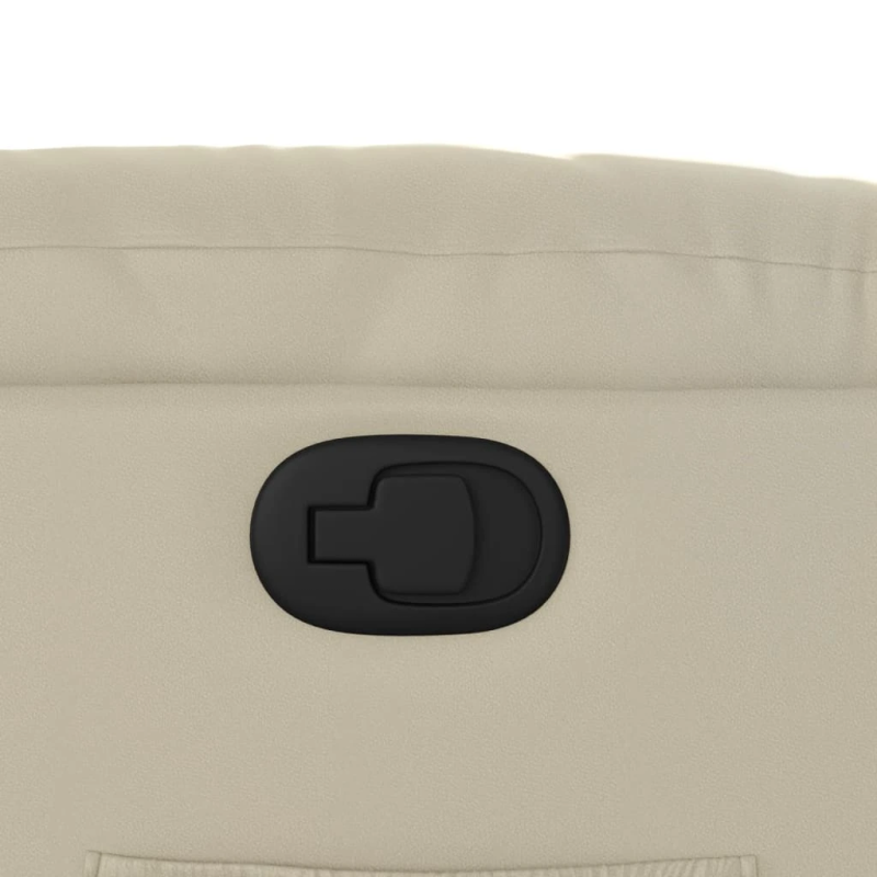 vidaXL atpūtas krēsls, atgāžams, krēmkrāsas mākslīgā āda