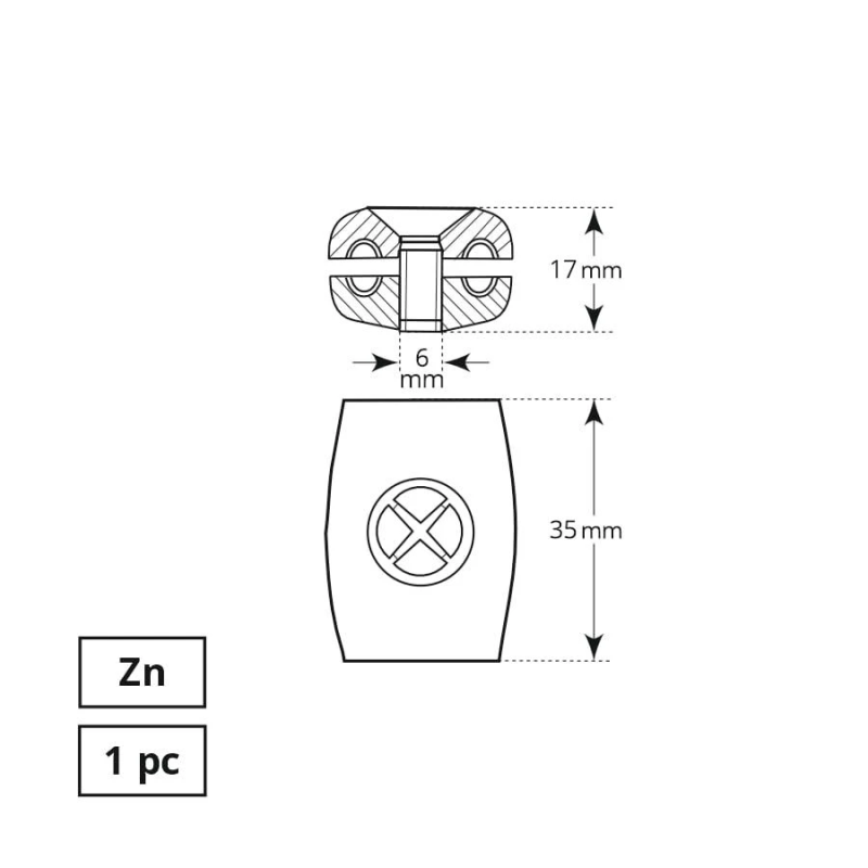 Savilcējs troses 5mm plokšč 1dd
