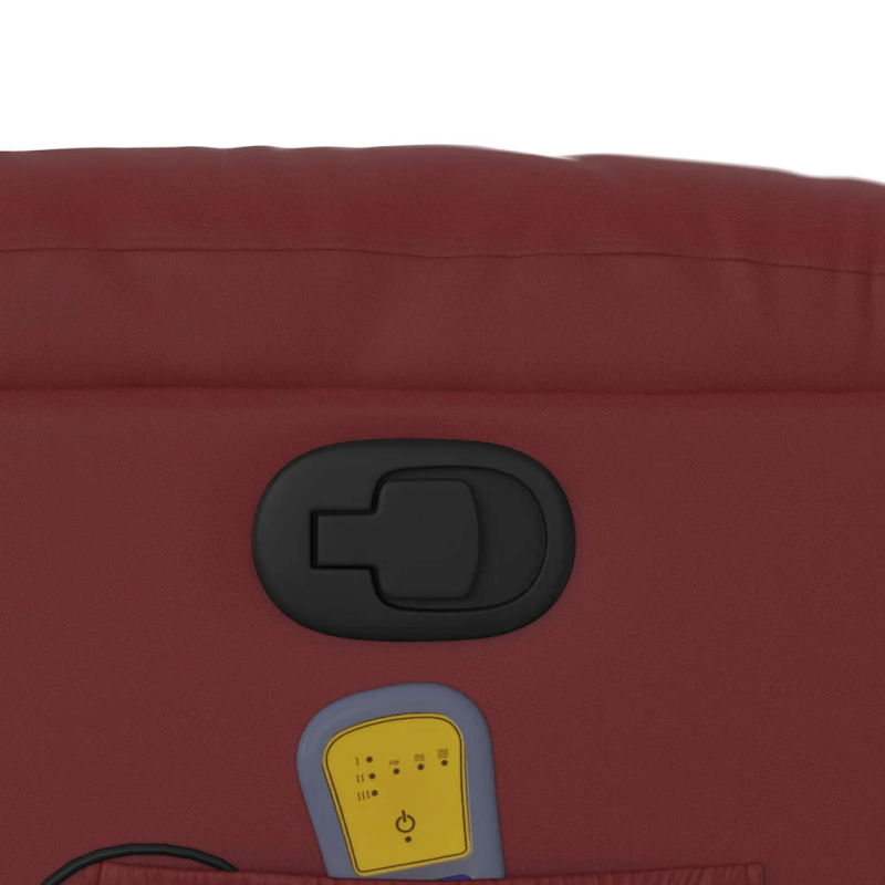 vidaXL masāžas krēsls, vīnsarkana mākslīgā āda