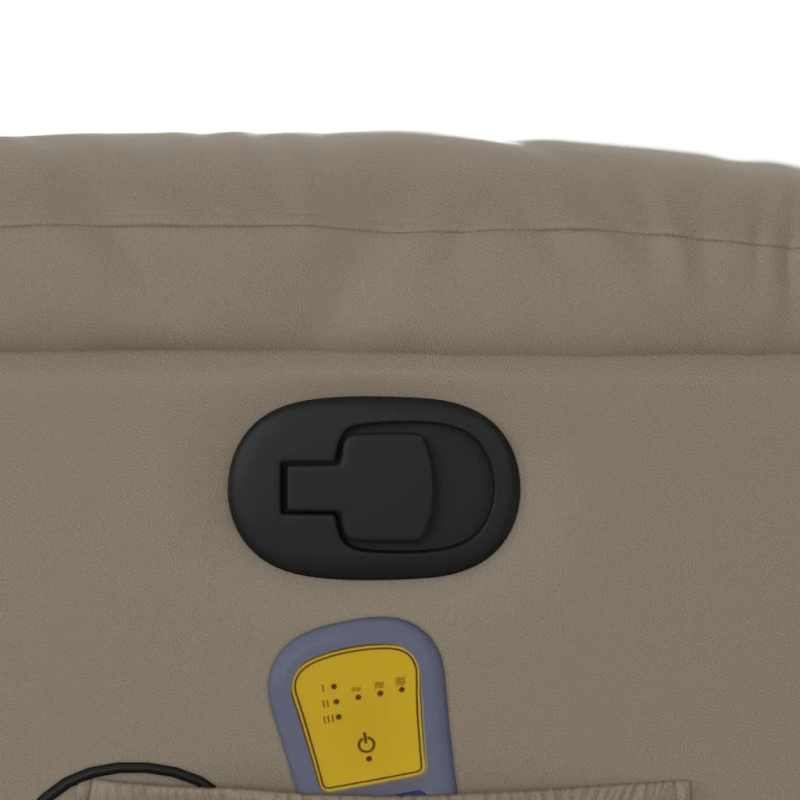 vidaXL masāžas krēsls, atgāžams, kapučīno krāsas mākslīgā āda