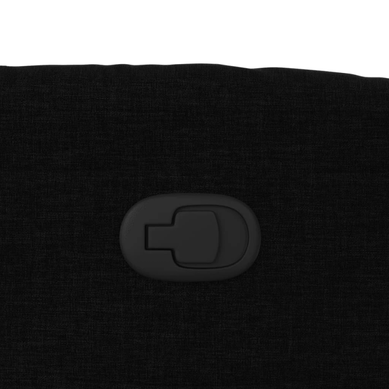 vidaXL atpūtas krēsls, atgāžams, melns audums