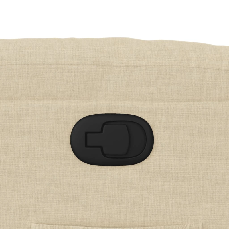 vidaXL atpūtas krēsls, atgāžams, krēmkrāsas audums