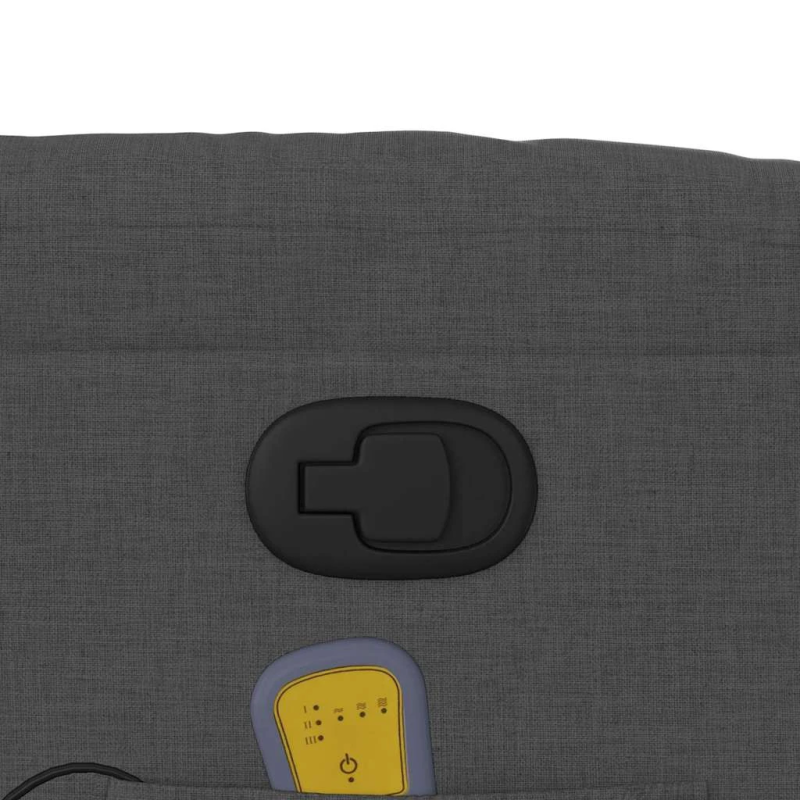 vidaXL masāžas krēsls, atgāžams, tumši pelēks audums