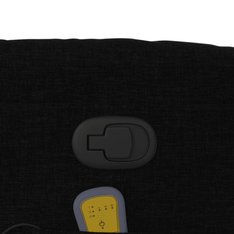 vidaXL masāžas krēsls, atgāžams, melns audums