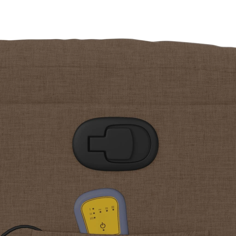 vidaXL masāžas krēsls, atgāžams, brūns audums