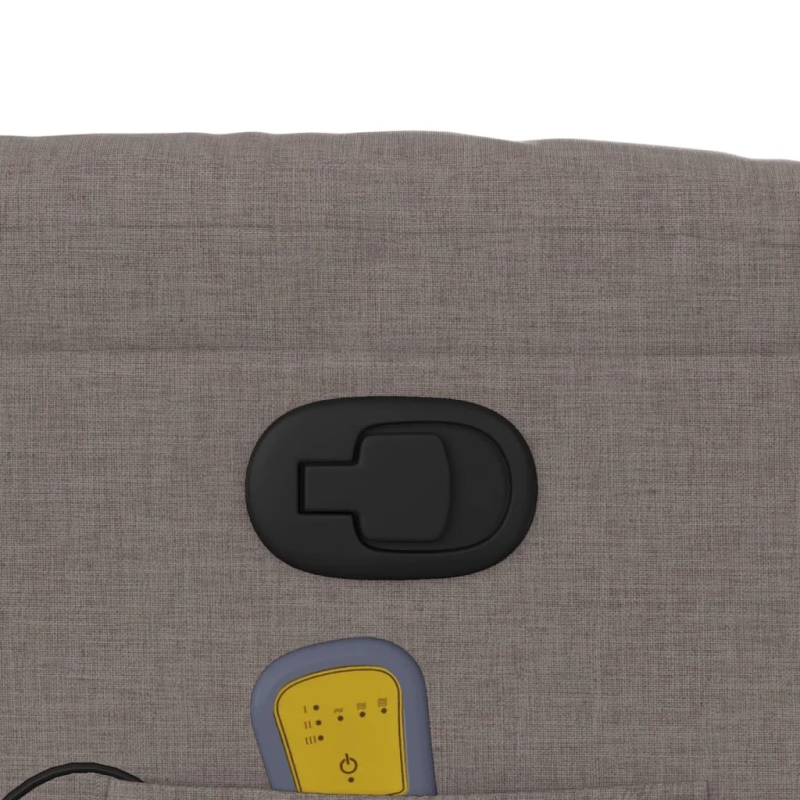 vidaXL masāžas krēsls, atgāžams, pelēkbrūns audums