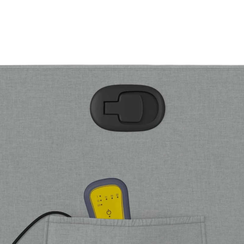 vidaXL masāžas krēsls, atgāžams, gaiši pelēks audums