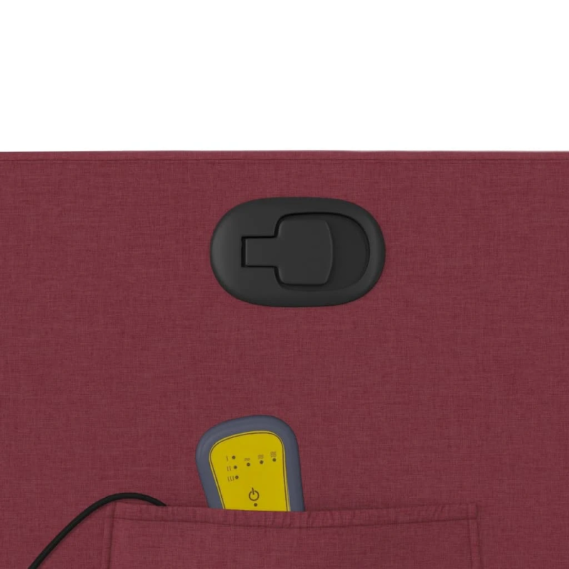 vidaXL masāžas krēsls, atgāžams, vīnsarkans audums