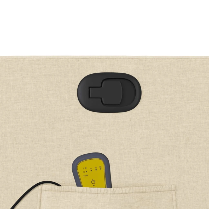 vidaXL masāžas krēsls, atgāžams, krēmkrāsas audums