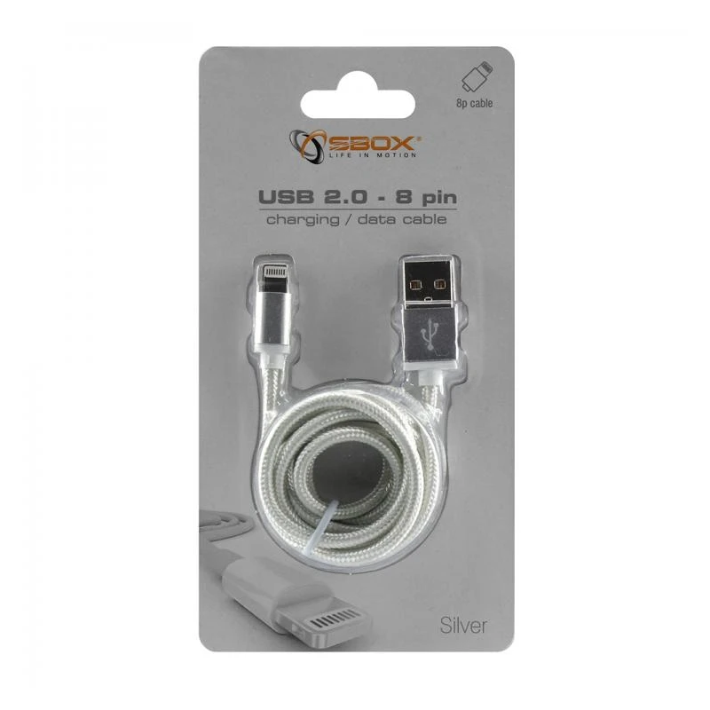 Sbox USB 2.0 8 Pin IPH7-S silver