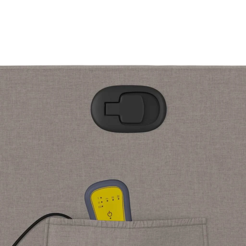 vidaXL masāžas krēsls, atgāžams, pelēkbrūns audums