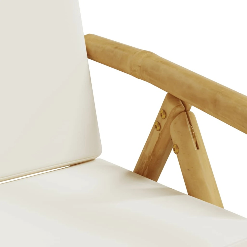 vidaXL saliekami dārza krēsli ar matračiem, 2 gab., bambuss