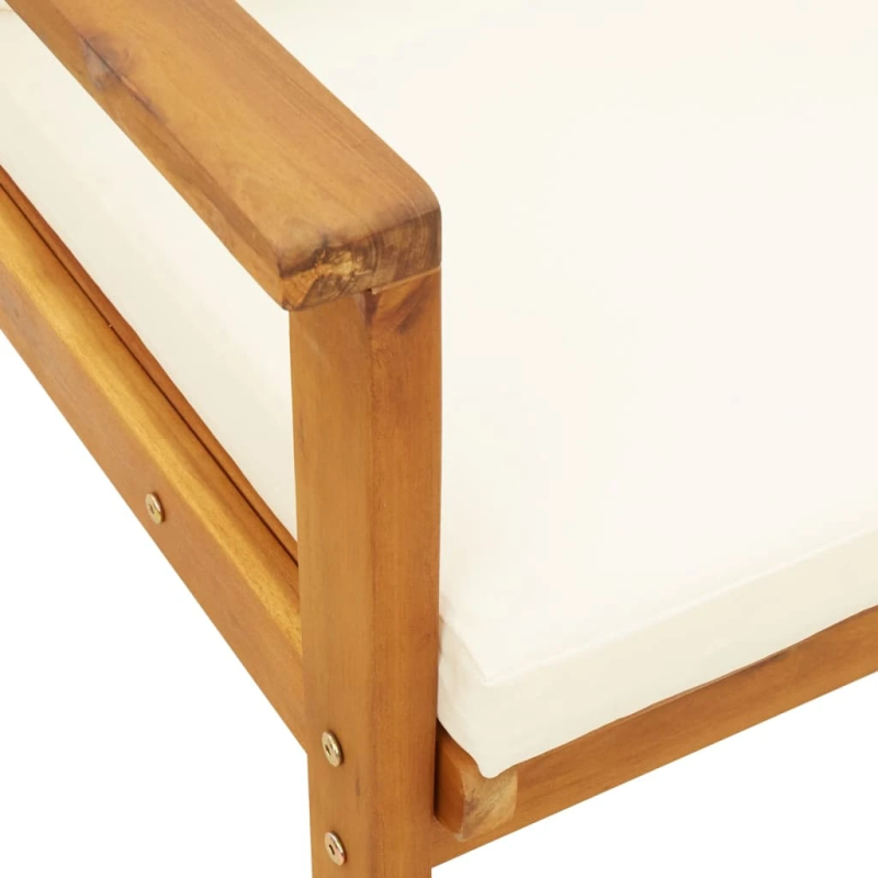 vidaXL dārza krēsli ar matračiem, 2 gab., akācijas masīvkoks