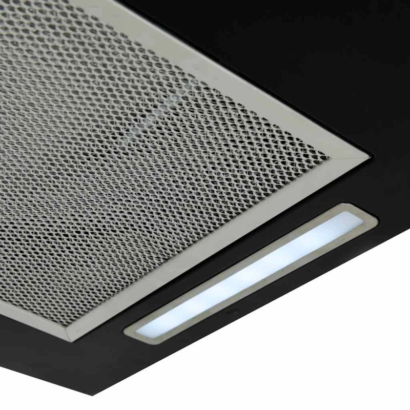 vidaXL virtuves salas tvaika nosūcējs, skārienjutīgs LCD, stikls