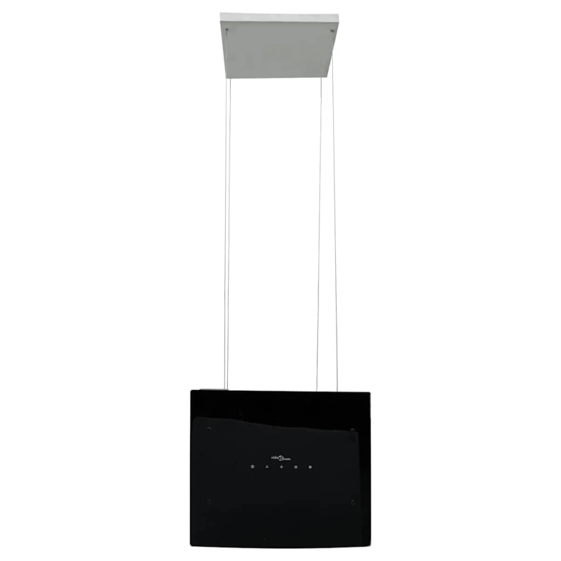 vidaXL virtuves salas tvaika nosūcējs, skārienjutīgs LCD, stikls