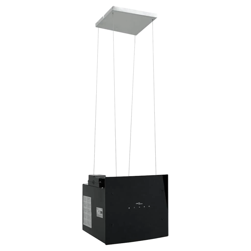 vidaXL virtuves salas tvaika nosūcējs, skārienjutīgs LCD, stikls