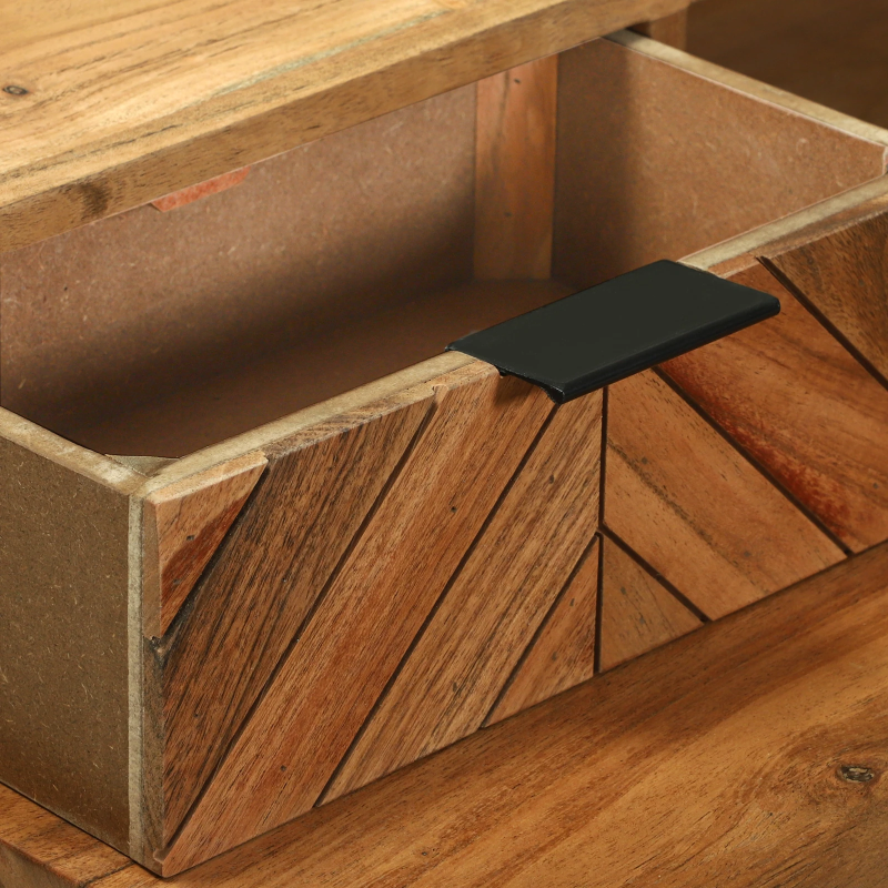 vidaXL Datorgalds ar atvilktni ar uzglabāšanu Brūna 110 x 50 x 87 cm